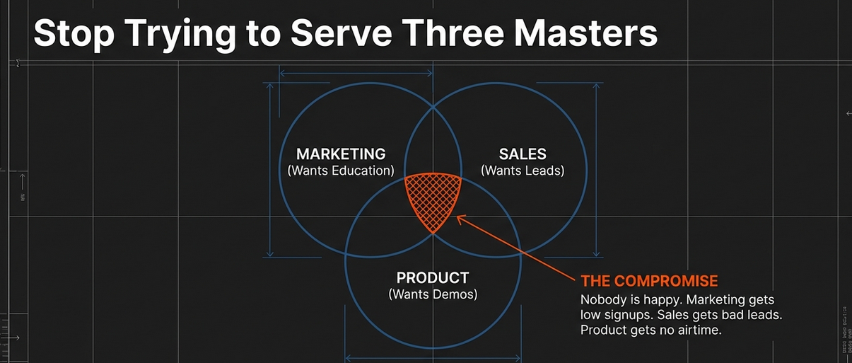 Cybersecurity webinars can't compromise on sales, marketing, or product.